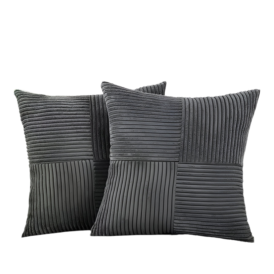 Kasteputer Sett Innendørs Myk Corduroy Ribbet Tekstur 0