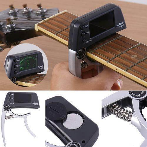 2-I-1 Gitar Capo Og Tuner