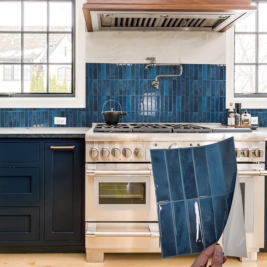 3D Veggfliser Kjøkken Bad Vanntett Varmeresistent Design 4