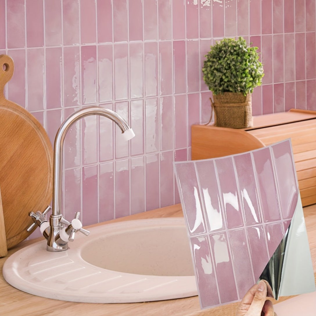 3D Veggfliser Kjøkken Bad Vanntett Varmeresistent Design 5