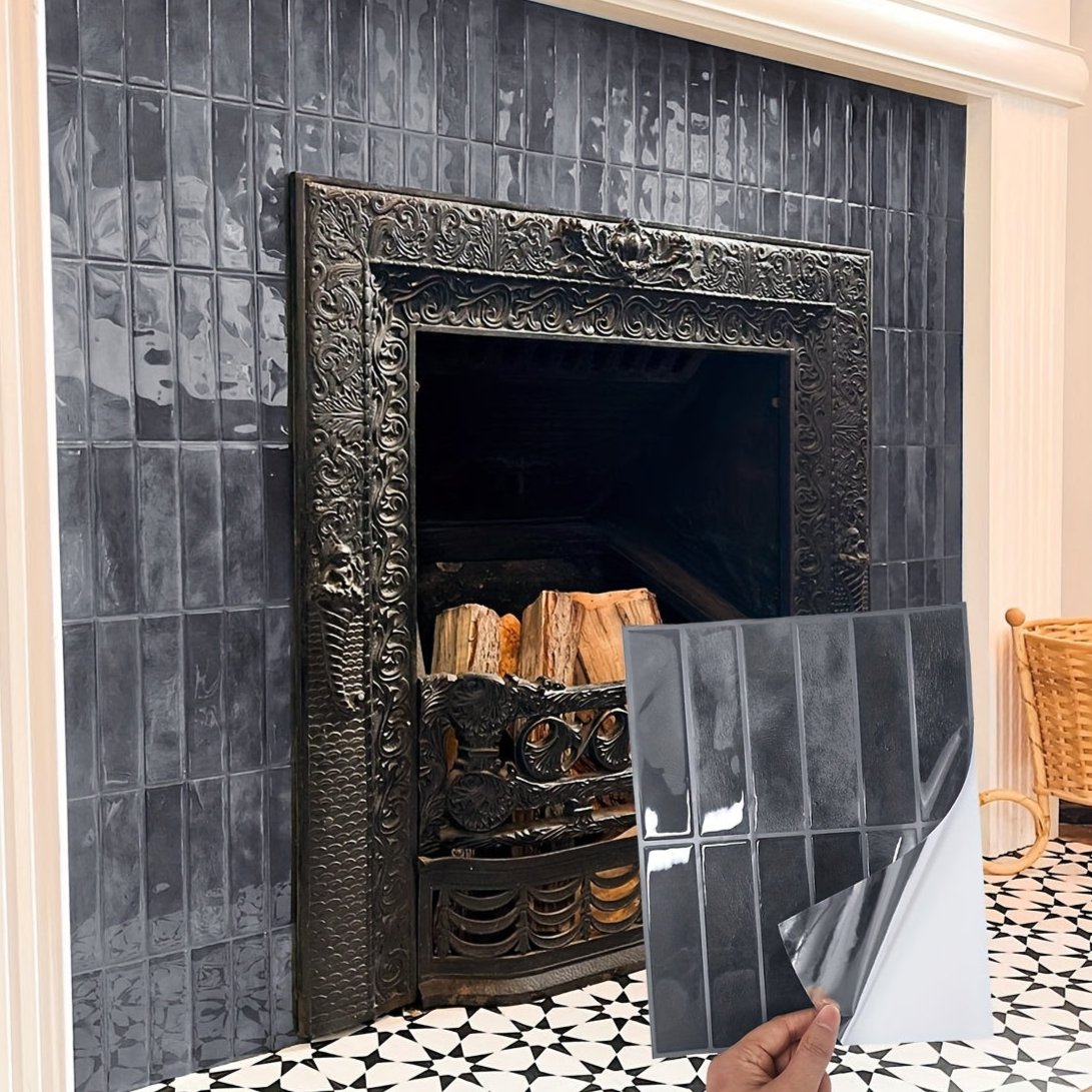 3D Veggfliser Kjøkken Bad Vanntett Varmeresistent Design 6