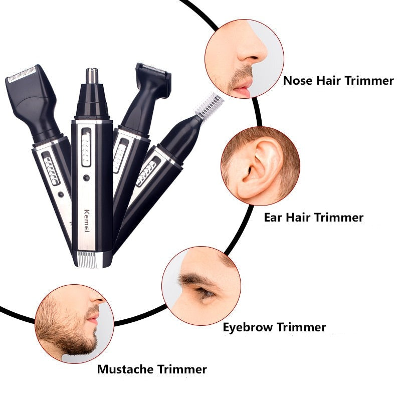 4 I 1 Oppladbar Elektrisk Hårtrimmer