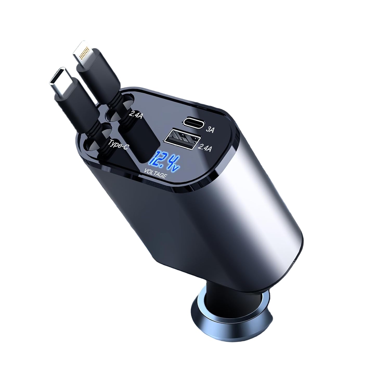 4-i-1 Billader med Uttrekkbare Kabler 0