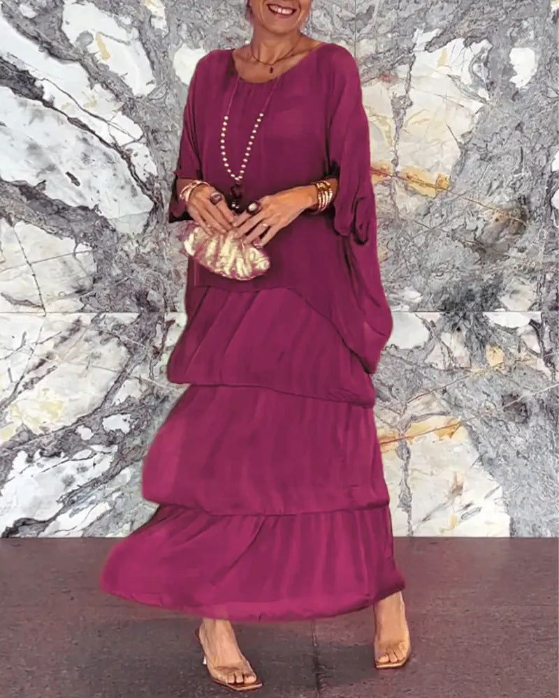 Kvinne Casual Kjole Elegant Design Myk Stoff
