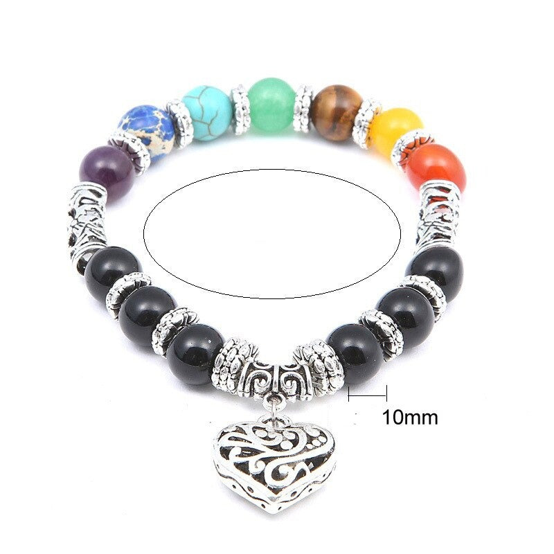 7 Chakra Steinarmbånd