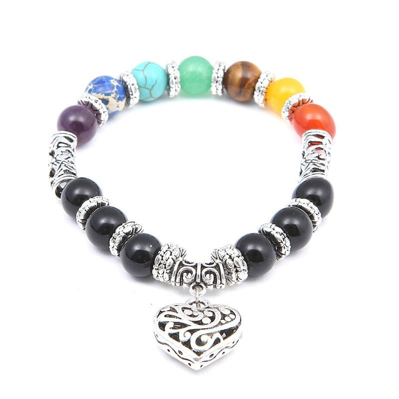 7 Chakra Steinarmbånd