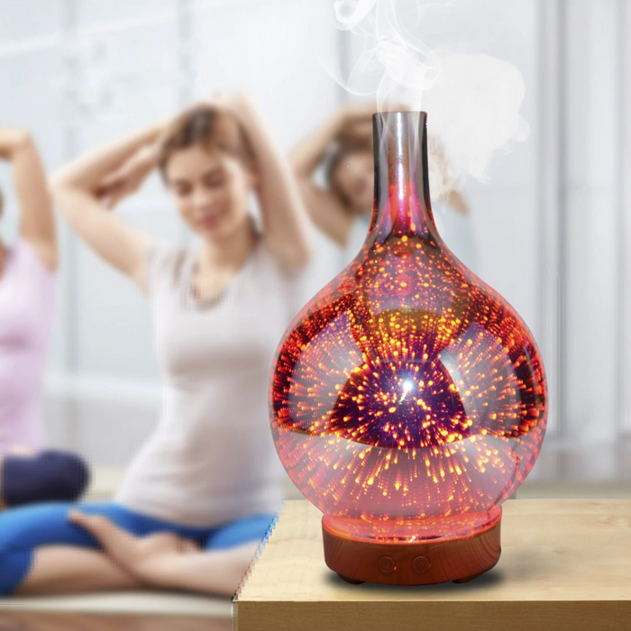 Aroma Diffusor 3D Glassvase med LED Lys 1