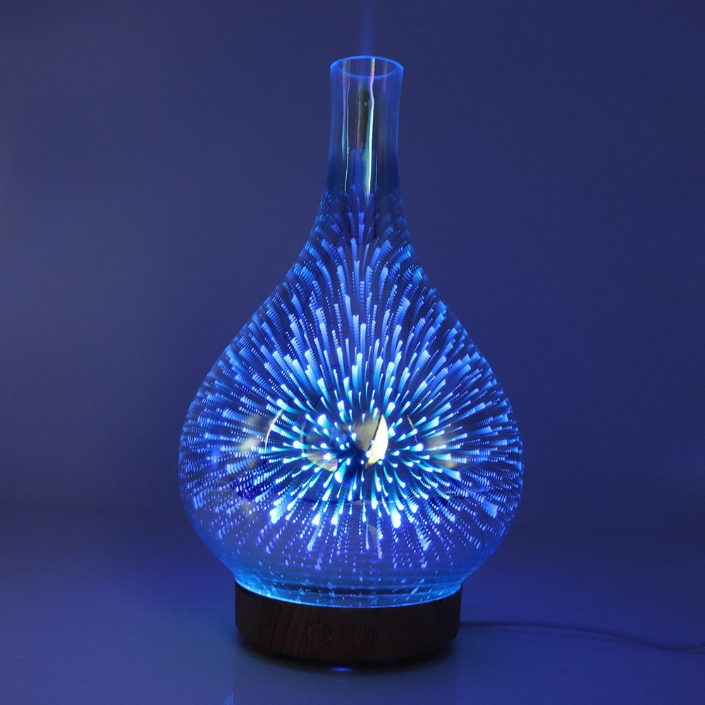 Aroma Diffusor 3D Glassvase med LED Lys 3
