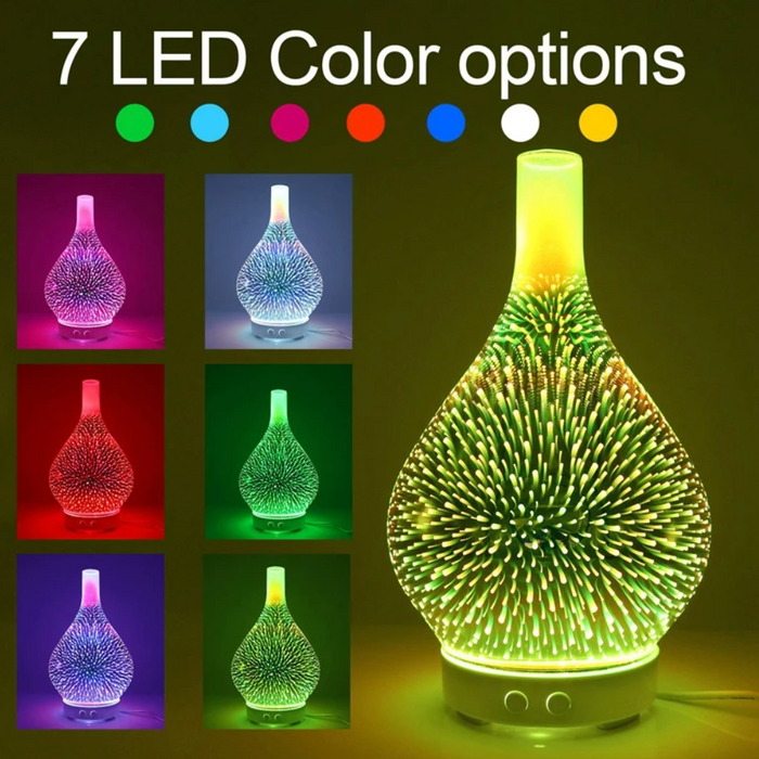 Aroma Diffusor 3D Glassvase med LED Lys 5