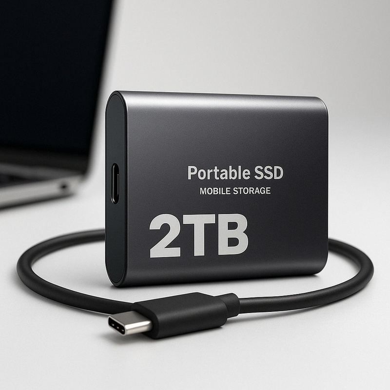 Bærbar SSD Disk Høyhastighetslagring Kompakt Design 0