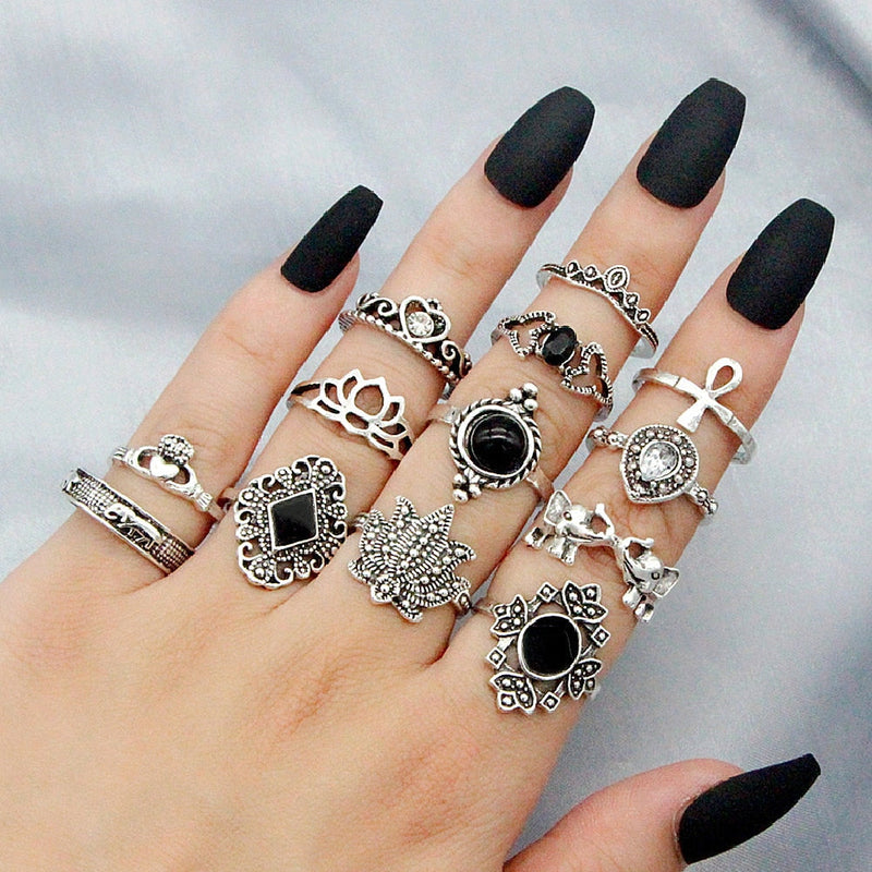 Bohemian Knuckle Ringsett