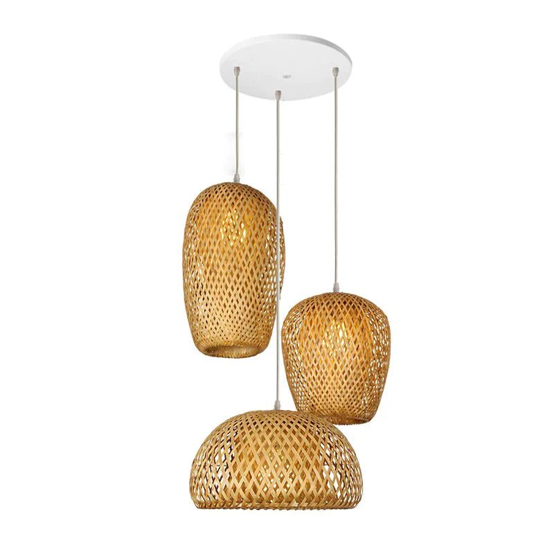 Boho Hengelampe i Rotan 14