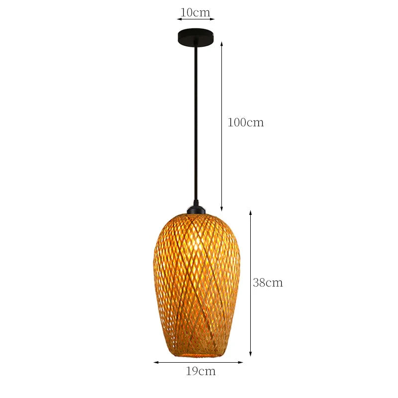 Boho Hengelampe i Rotan 15