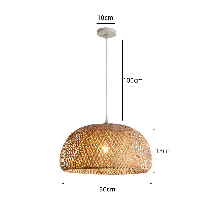 Boho Hengelampe i Rotan 16