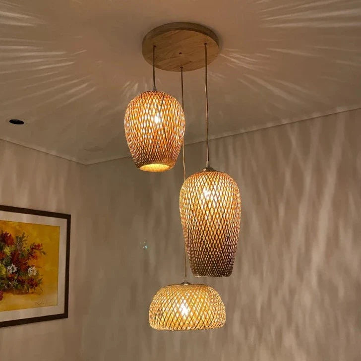 Boho Hengelampe i Rotan 1