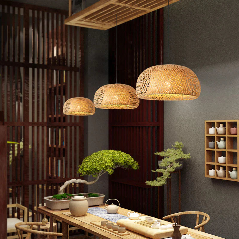 Boho Hengelampe i Rotan 4