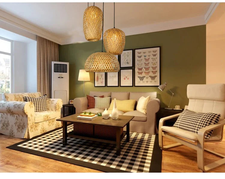 Boho Hengelampe i Rotan 7