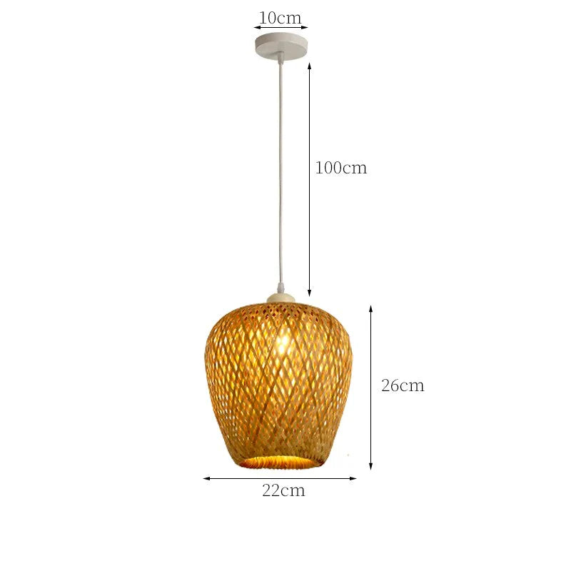 Boho Hengelampe i Rotan 9