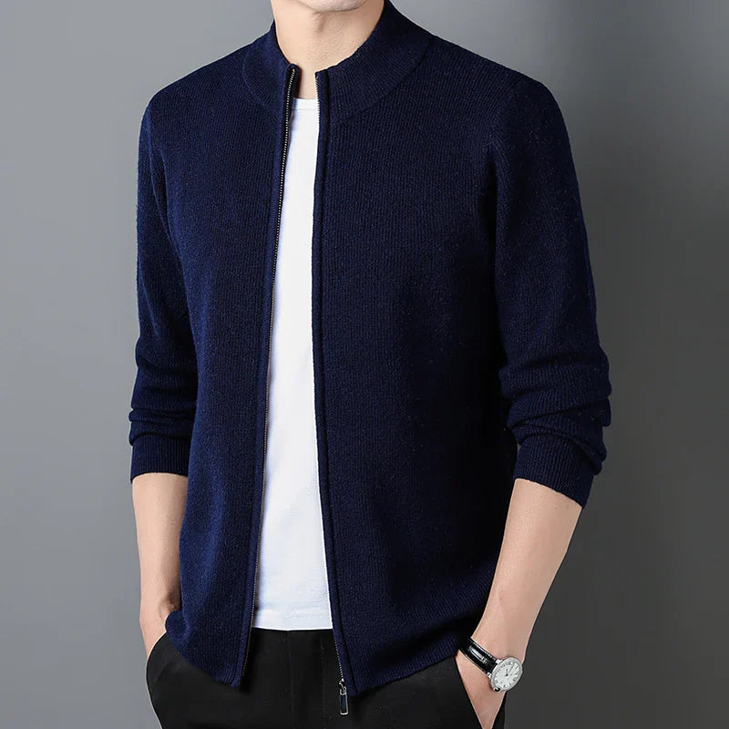 Cardigan Jakke Herre med Ståkrage - Allsidig og Komfortabel Cardigan til Herre 3