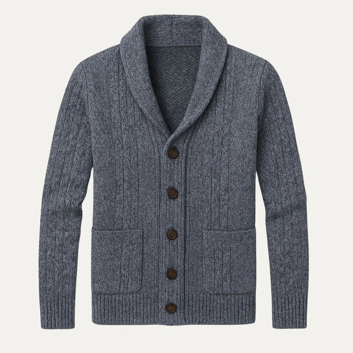 Cardigan Jakke Til Herre i Cashmere – Klassisk Stil og Avslappet Passform 4