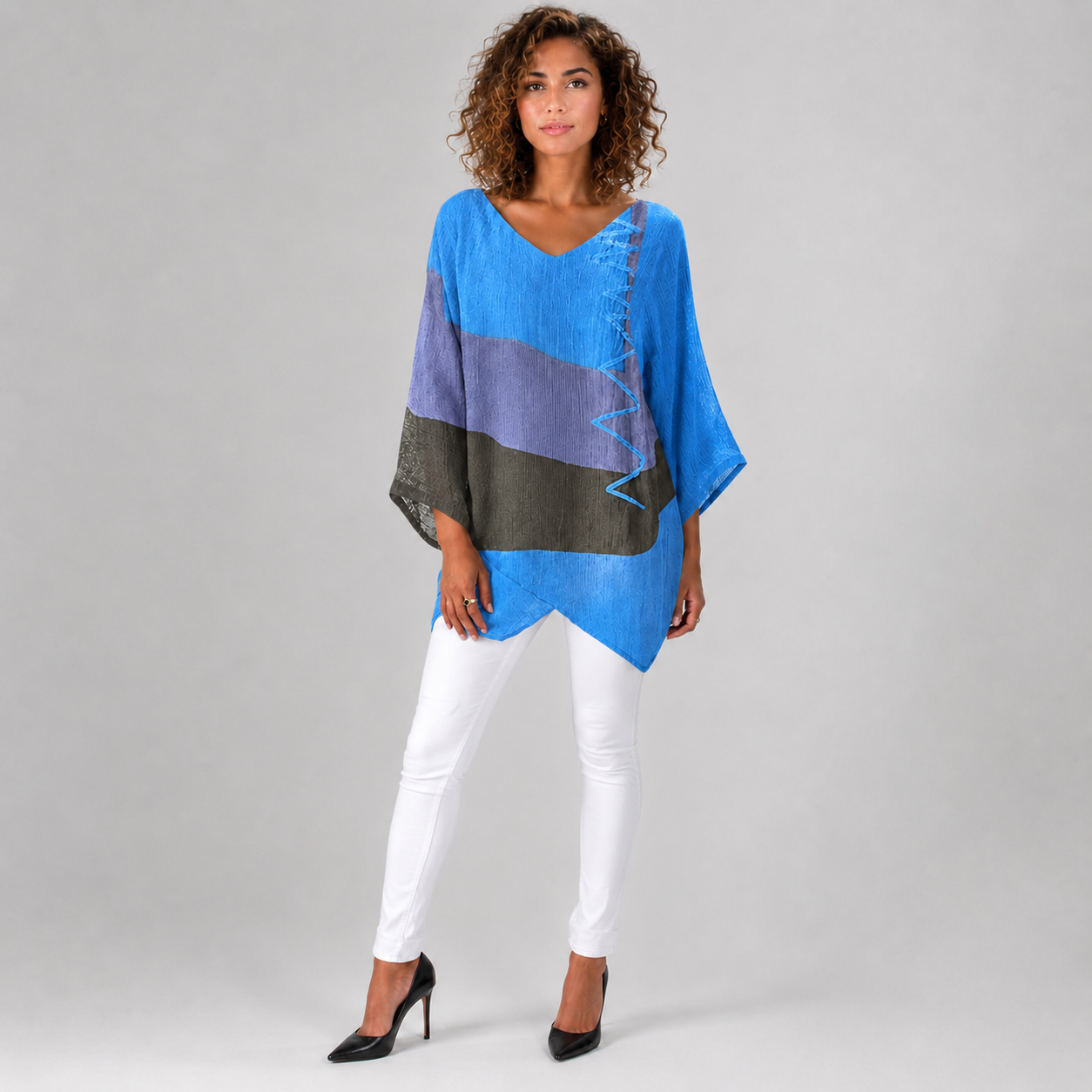 Kvinne Bluse Moderne Flytende Blandingsstoff
