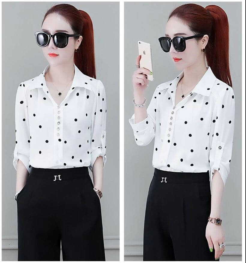 Chiffonbluse For Kvinner