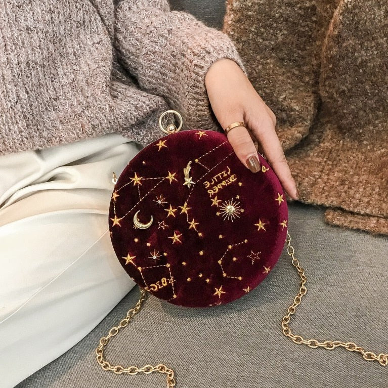 Constellation Velvet Purse