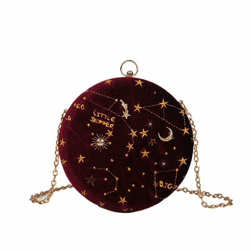 Constellation Velvet Purse