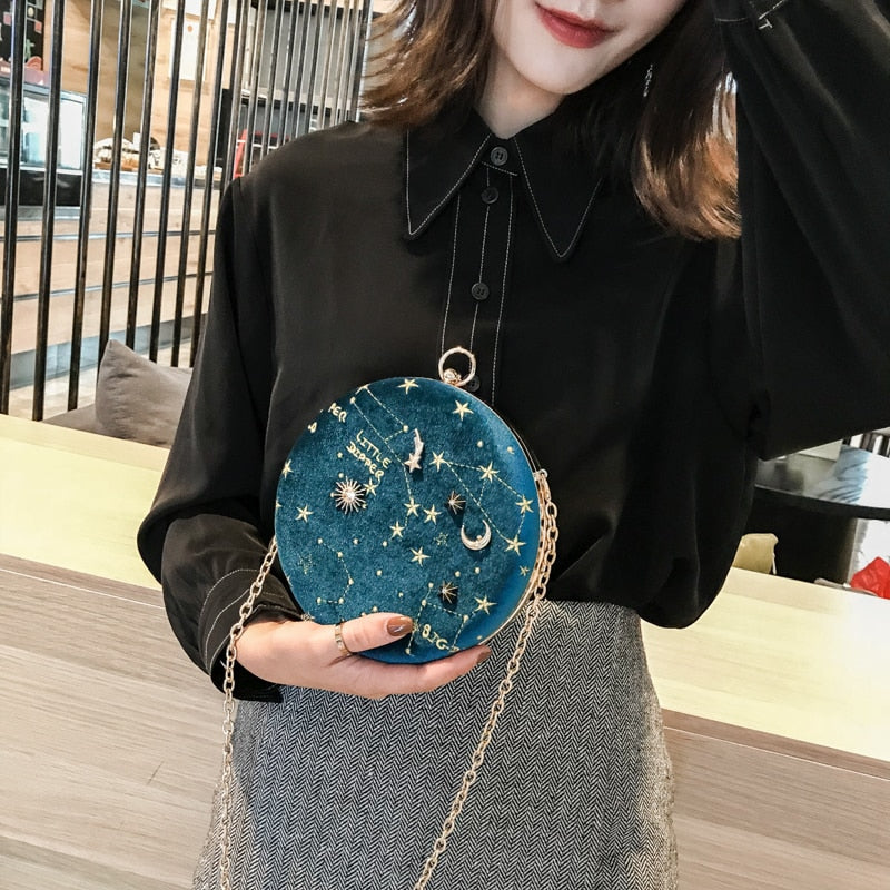 Constellation Velvet Purse