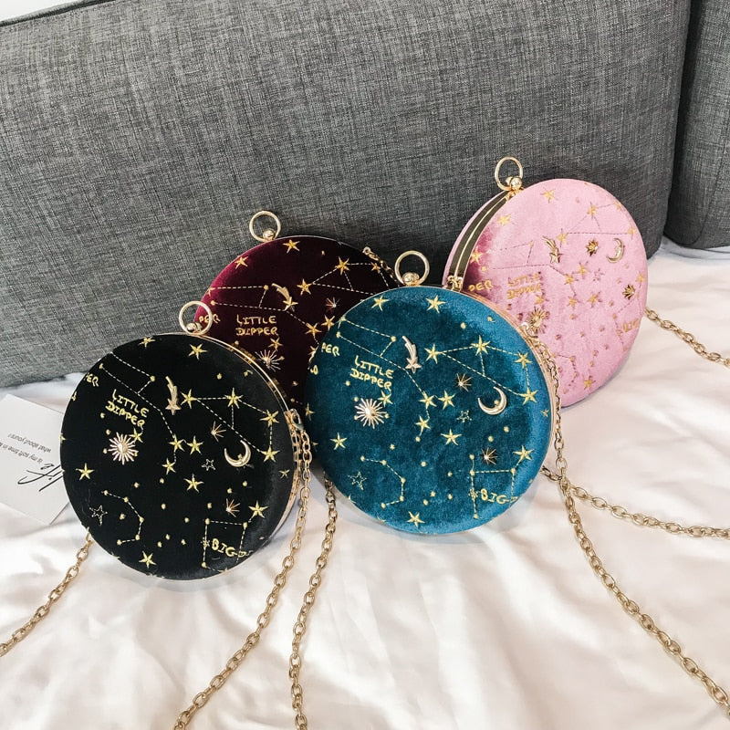 Constellation Velvet Purse