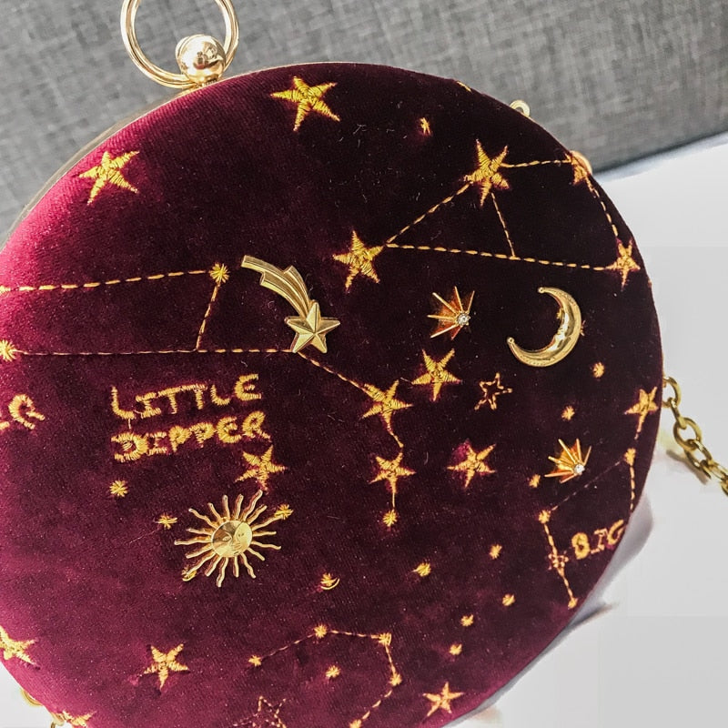 Constellation Velvet Purse