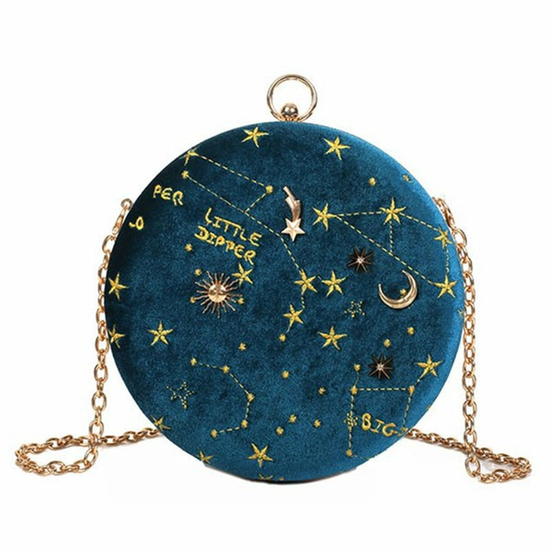 Constellation Velvet Purse