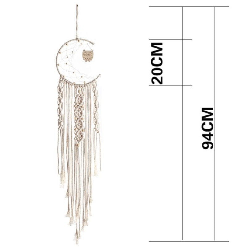 Crescent Luna Macrame Dream Catcher