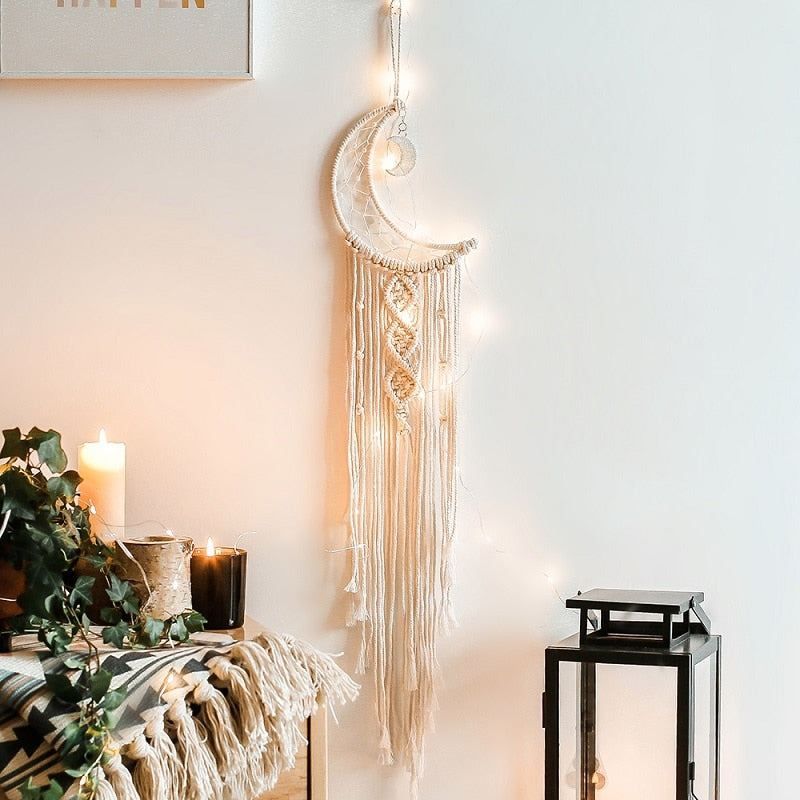 Crescent Luna Macrame Dream Catcher