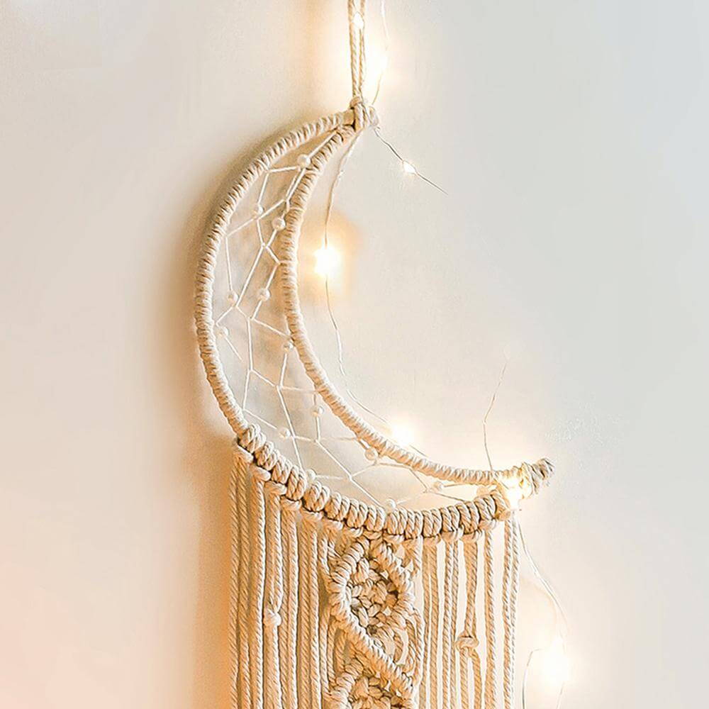 Crescent Luna Macrame Dream Catcher