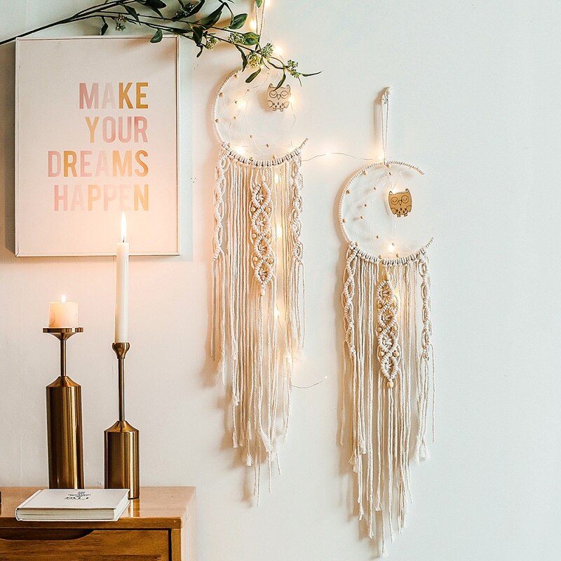 Crescent Luna Macrame Dream Catcher