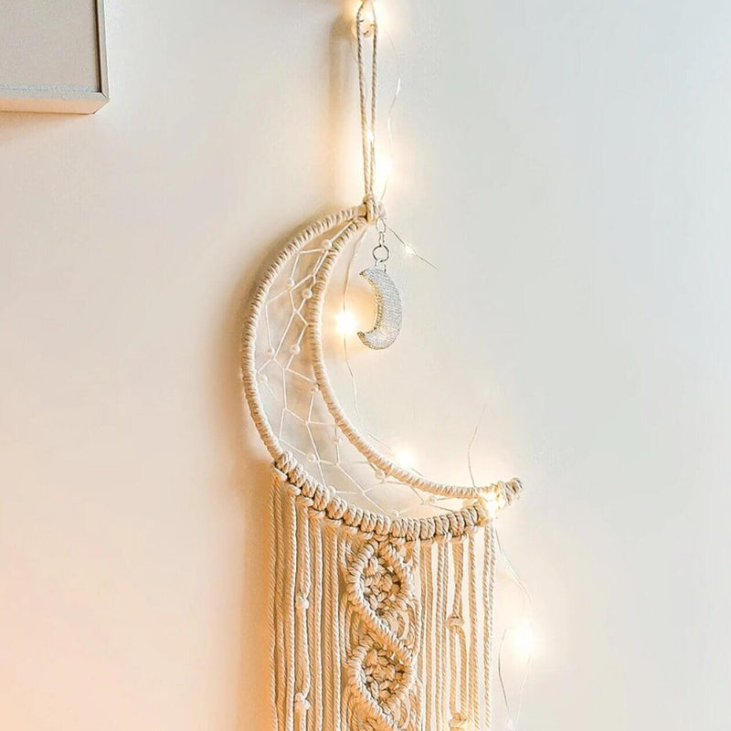 Crescent Luna Macrame Dream Catcher