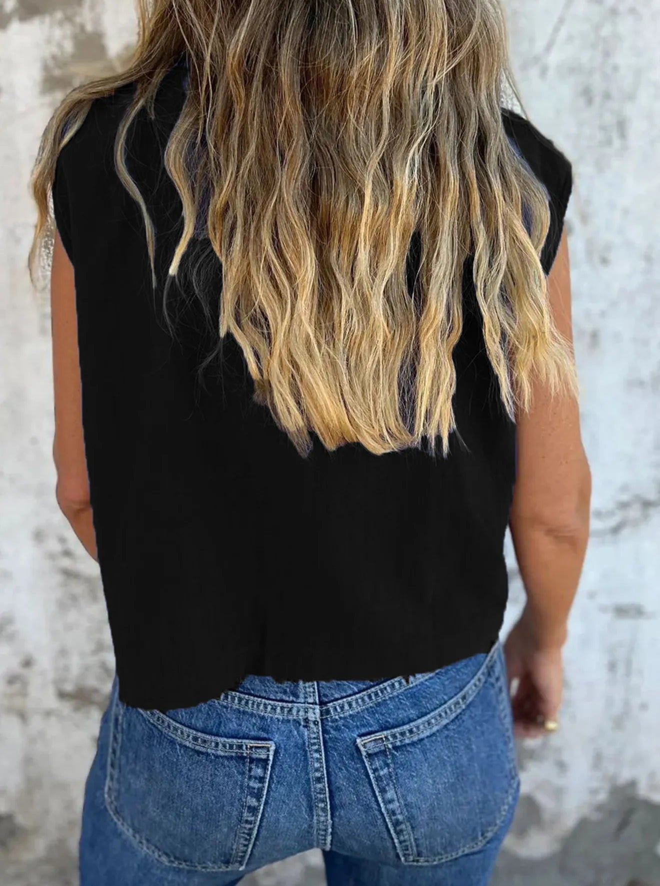 Dame Button Down Korte Ermer Lin Skjorte Polyester Spandex 7