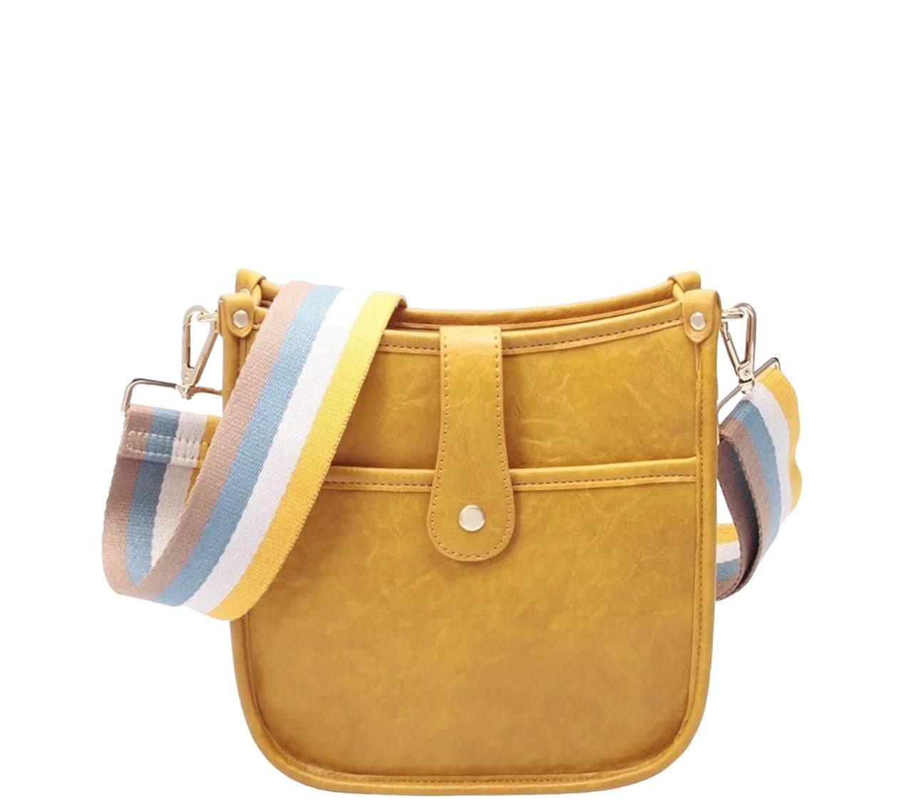 Dame Crossbody Veske Gitarsnor Vegansk Lær Justerbar Stropp 9