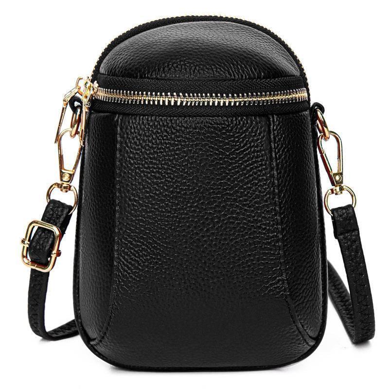 Dame Crossbody Veske i Vegansk Skinn Kompakt Design 0