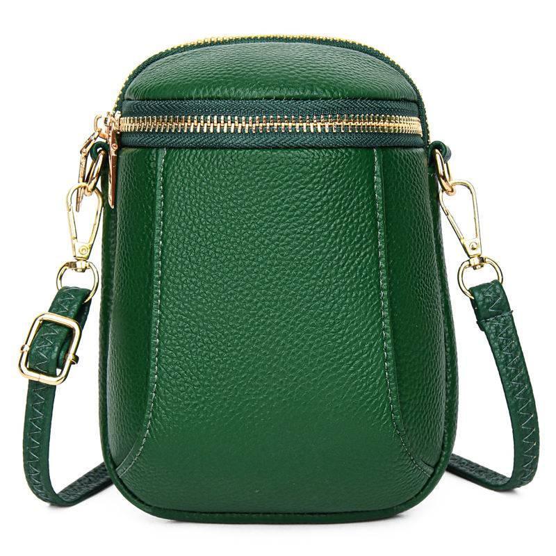 Dame Crossbody Veske i Vegansk Skinn Kompakt Design 7