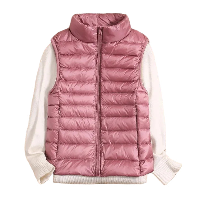 Dame Daunenvest Lett Figurtilpasset Daune 0
