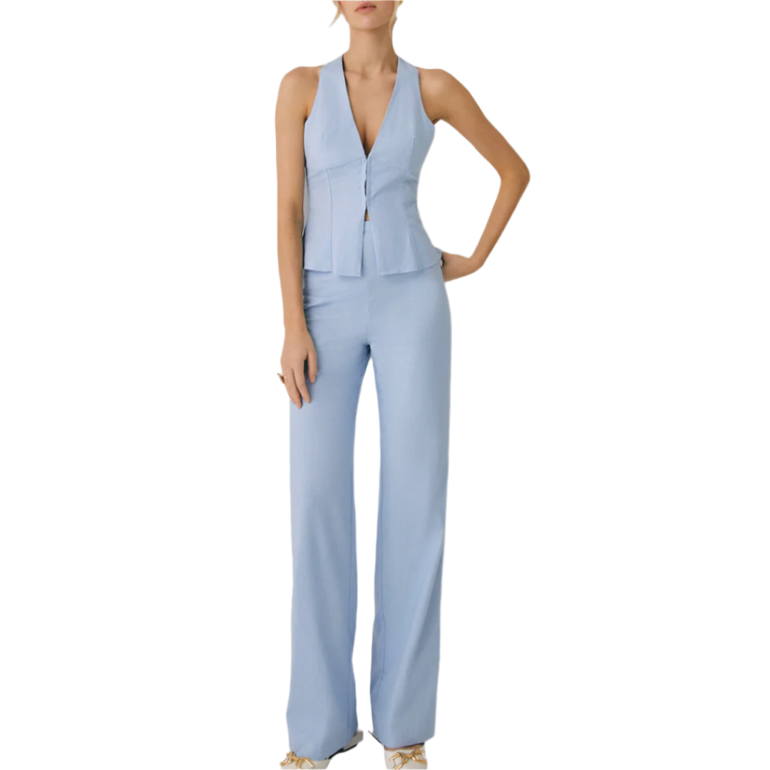 Dame Ensemble Pantalon Droit Halter Design 0