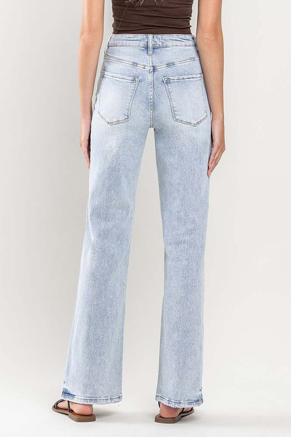 Dame Flare Jeans Høy Midje Vintage Stil 1