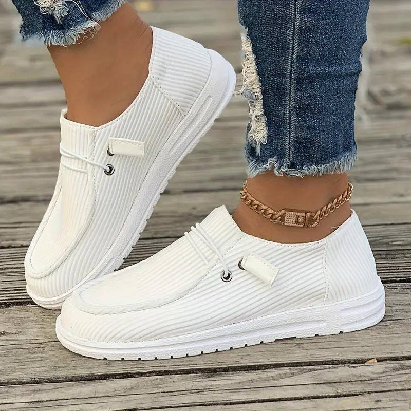 Dame Fritidssko Slip-on Design Høykvalitets Tekstil 1