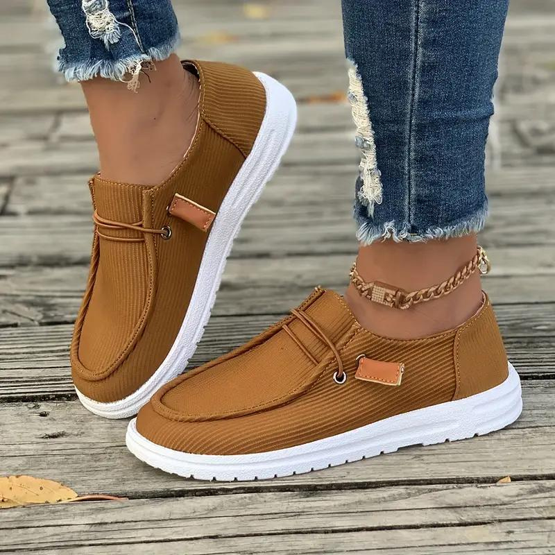 Dame Fritidssko Slip-on Design Høykvalitets Tekstil 5