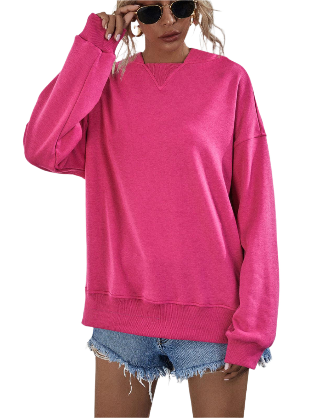 Dame Hettegenser Droppede Skuldre 100% Polyester Long Sleeve 0