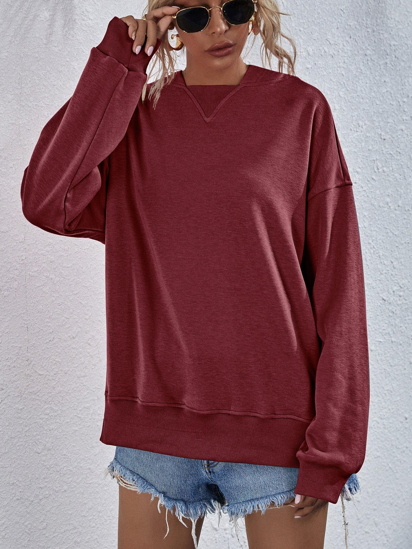 Dame Hettegenser Droppede Skuldre 100% Polyester Long Sleeve 11