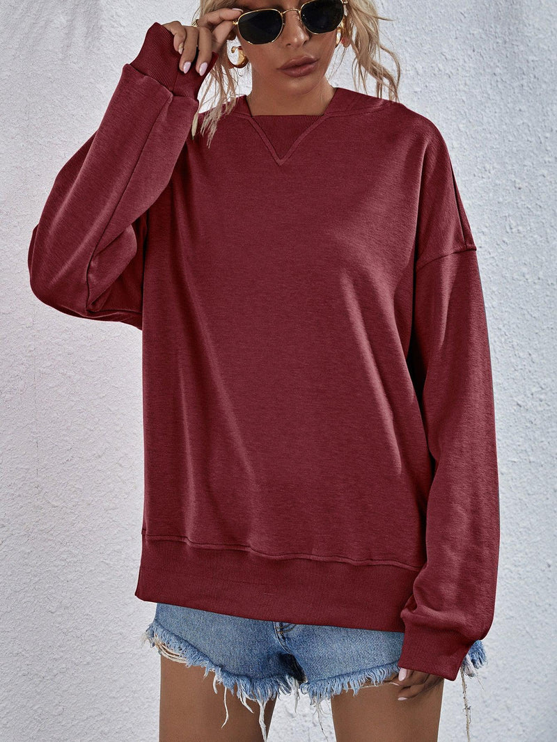 Dame Hettegenser Droppede Skuldre 100% Polyester Long Sleeve 11