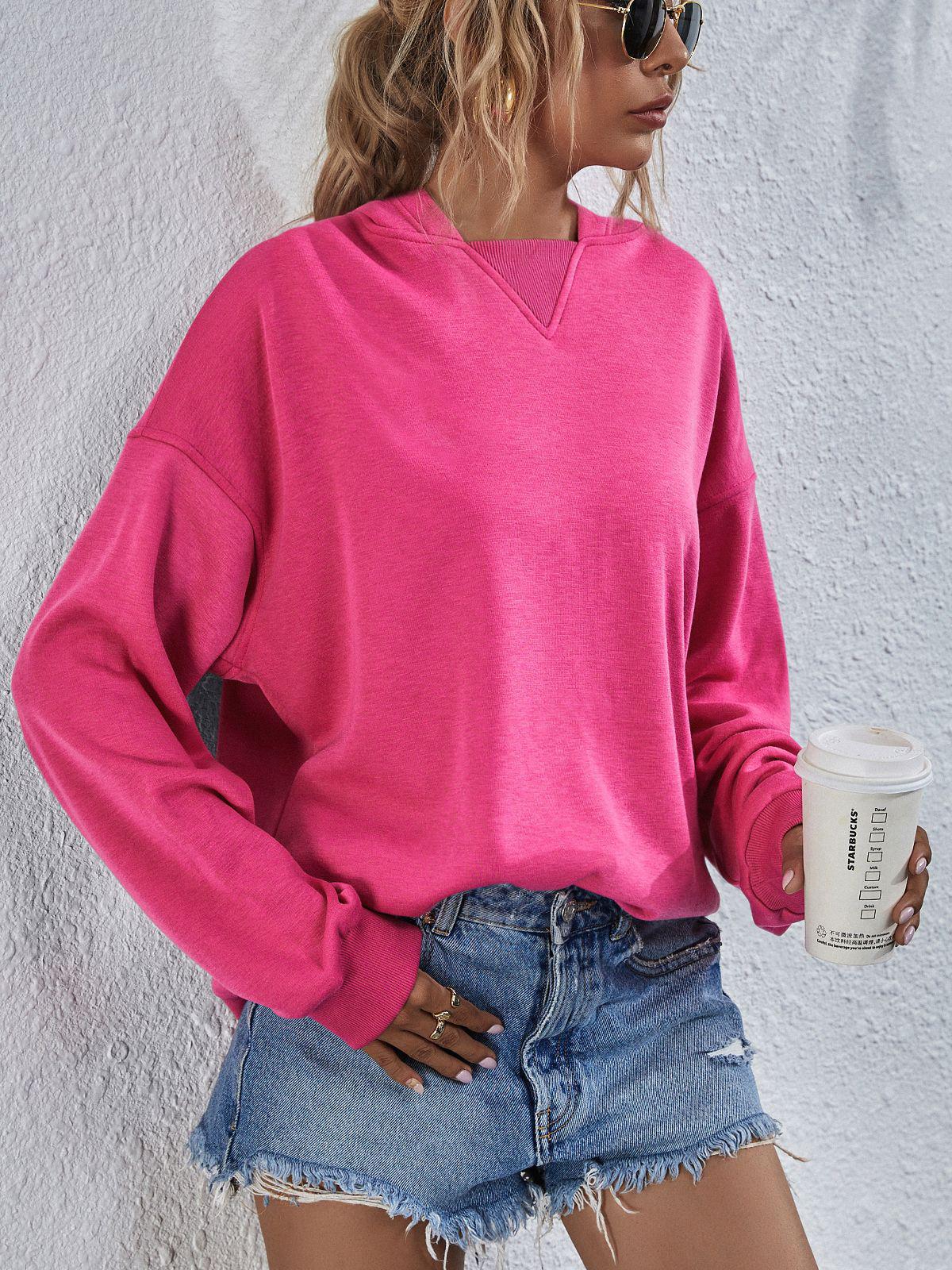 Dame Hettegenser Droppede Skuldre 100% Polyester Long Sleeve 3
